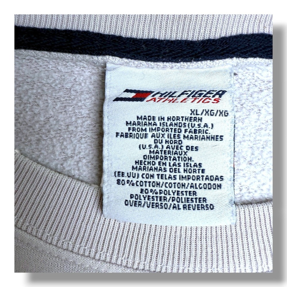 Rare Vintage Tommy‎ Hilfiger Athletics Sweatshirt Size Medium Big Logo Spell Out - Picture 13 of 16